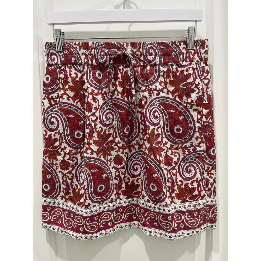 SZ Blockprints X J. Crew Cotton Mini Skirt Sz L